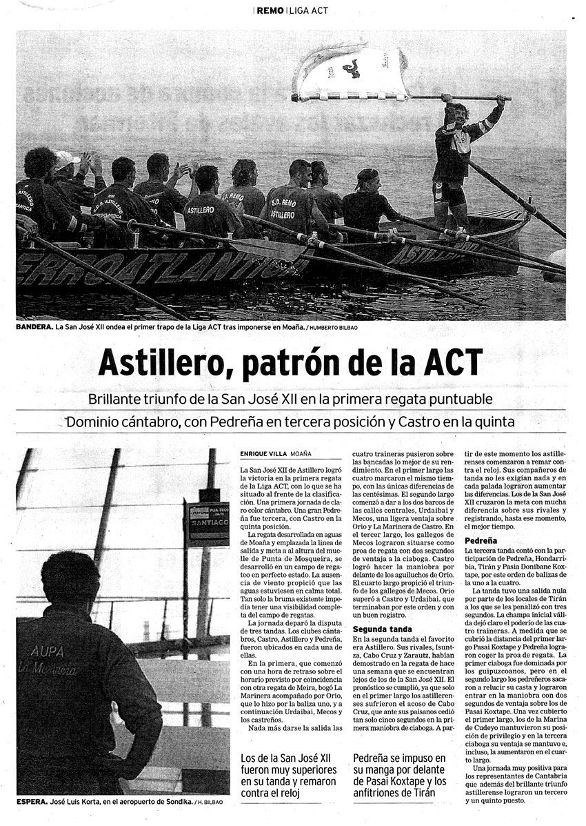 Domingo, 13 de julio de 2003. El Diario Montañés